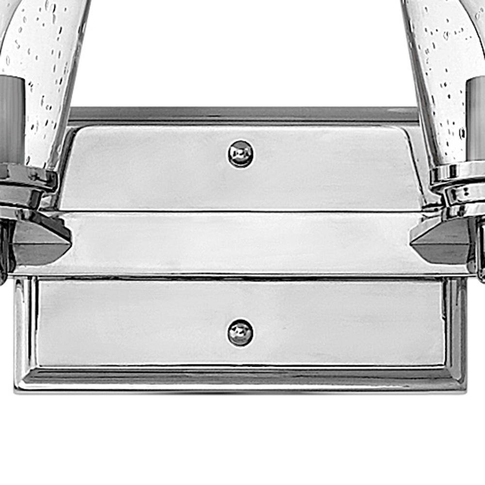 Elegant Chrome 2-Light Wall Sconce with Clear Seedy Glass