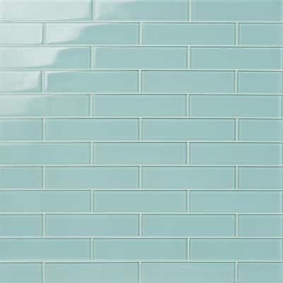 home depot green glass tile