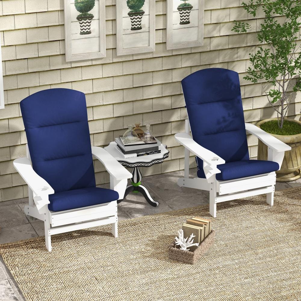 Royal Blue Moisture-Proof Adirondack Chair Cushions Set