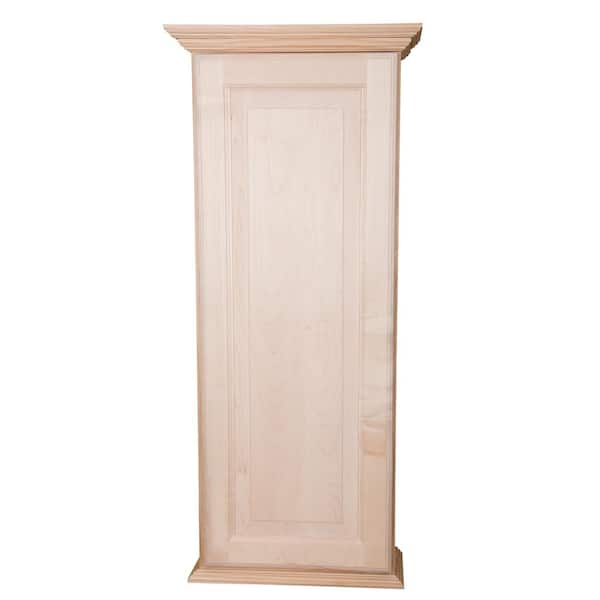 WG Wood Products Atwater 4.25 x 17 x 25.5 Unfinished Wood On the Wall Cabinet