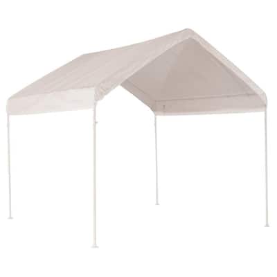 10 ft. W x 10 ft. H Max AP Compact, Fixed-Leg Canopy in White w/ Steel Frame, Best-in-Class Pipes, and Waterproof Fabric