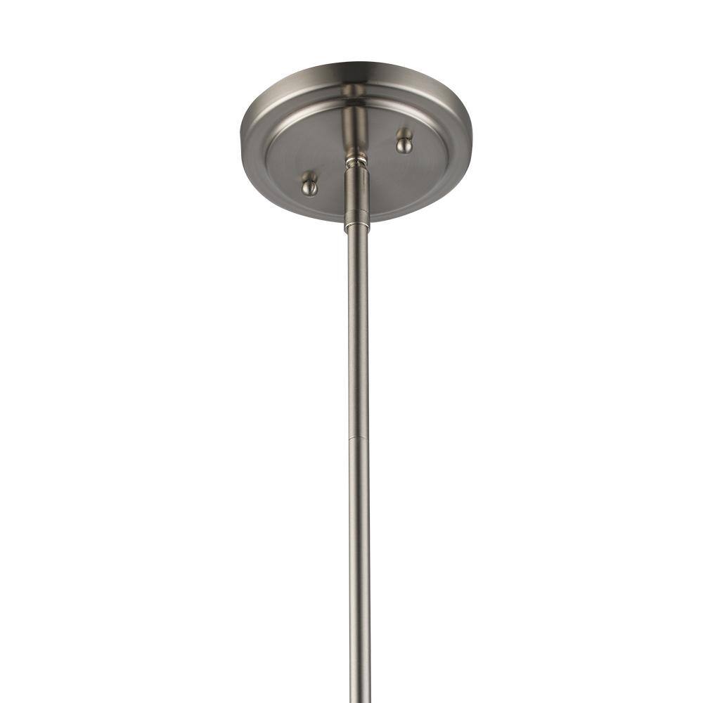 Brushed Nickel Mini Pendant with Frosted Glass Shade