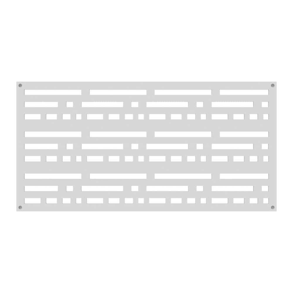 Barrette Outdoor Living 2 ft. x 4 ft. Morse White Polypropylene Decorative Screen Panel