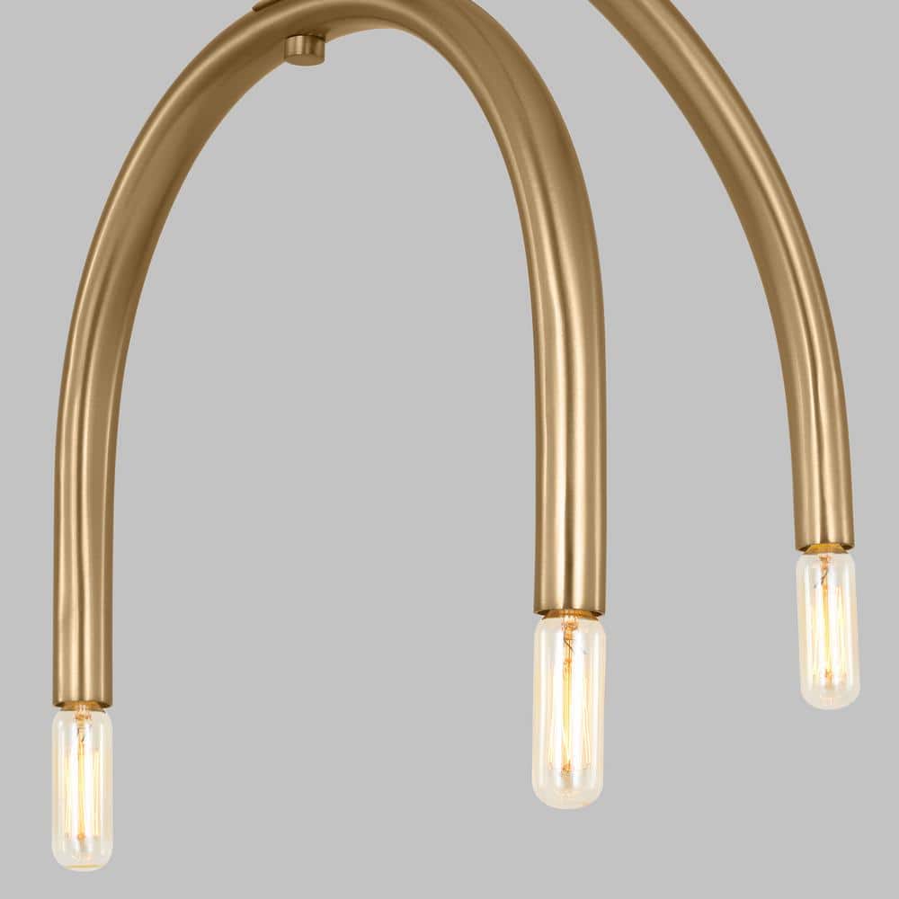 Hadden 22" Satin Brass 4-Light Chandelier