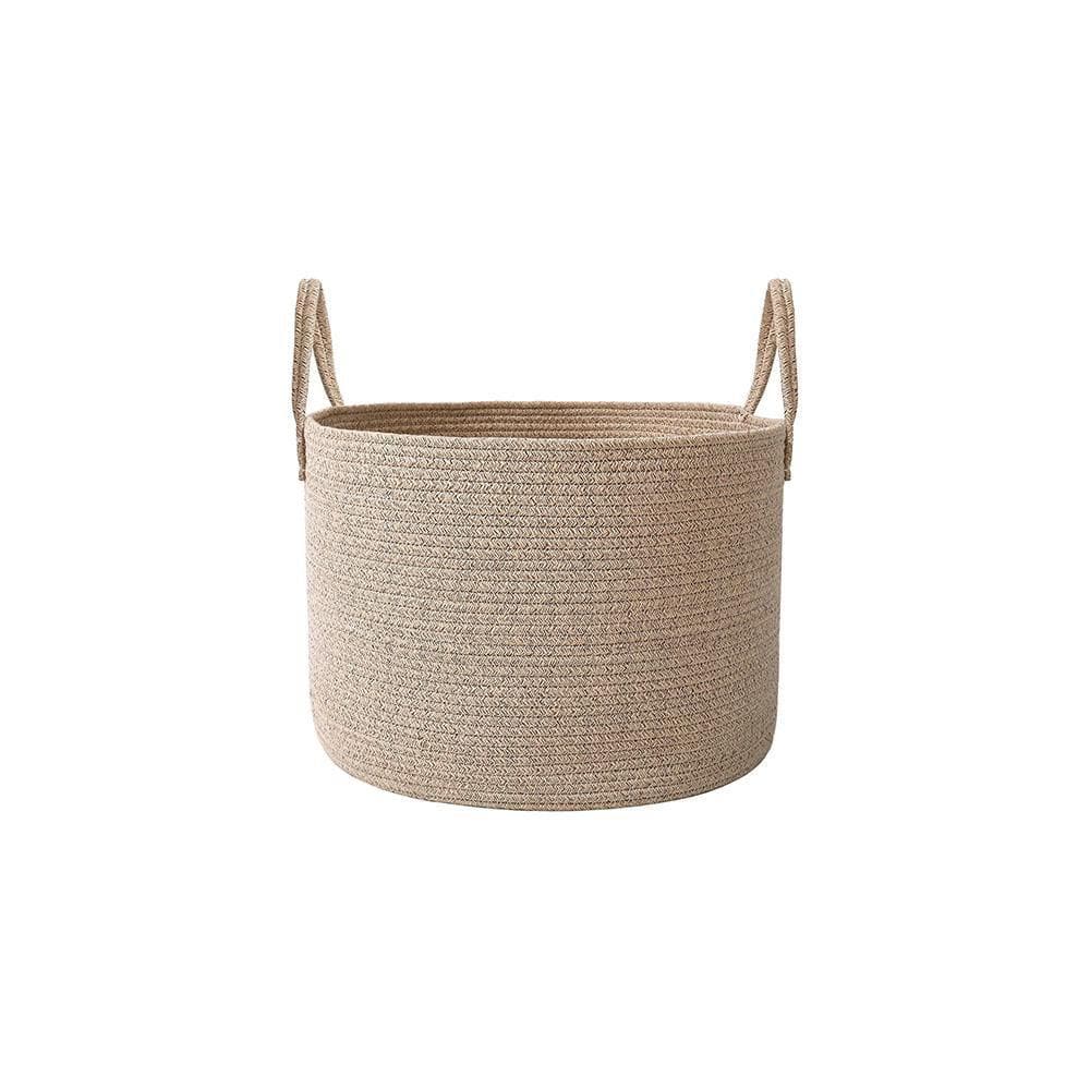 Brown 19.7 in.x 13 in. Cotton Decorative Basket Set of 1