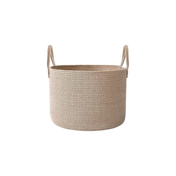 Brown 19.7 in.x 13 in. Cotton Decorative Basket Set of 1