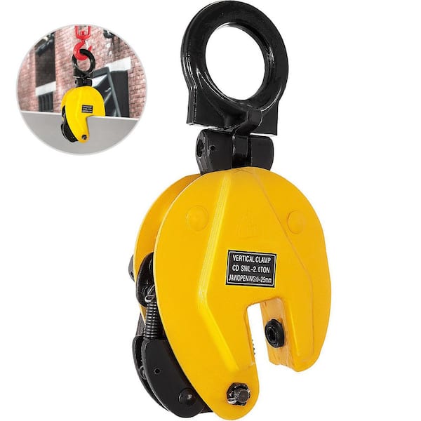 VEVOR 2T Plate Clamp 4400 lbs. Plate Lifting Clamp Jaw Opening 0.6 in. Vertical Plate Clamp for Lifting and Transporting