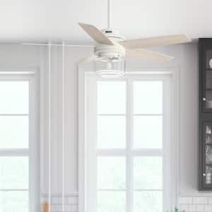 Margo 52 in. Indoor Textured White Ceiling Fan with Light Kit and Remote Included