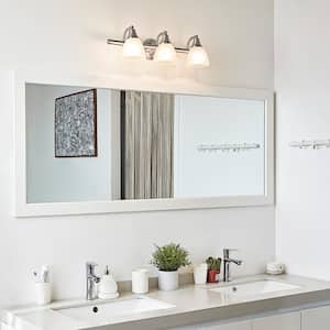 Jayden 3-Light Brushed Steel Vanity Light with Frosted Glass Shades