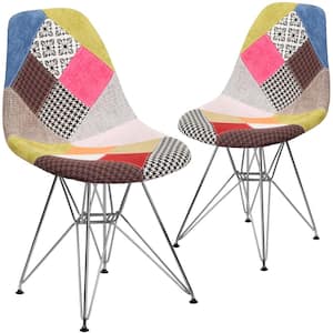 Milan Patchwork Fabric Party Chairs (Set of 2)