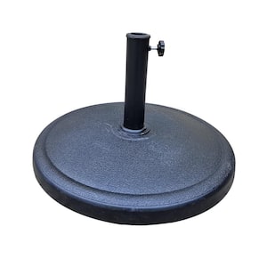 42 lbs. 20 in. Round Resin Patio Umbrella Base Holder in Black for 1.5 in. to 1.89 in. Umbrella Pole