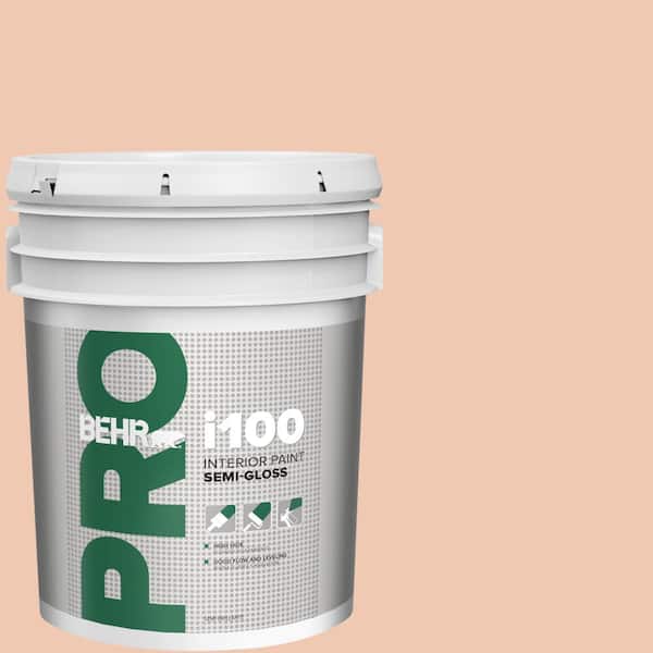 BEHR PRO 5 gal. #240E-2 Peach Bud Semi-Gloss Interior Paint
