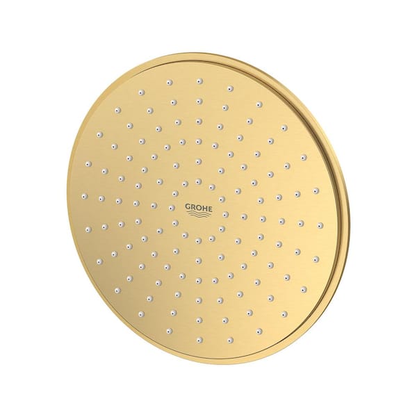 GROHE Rainshower Cosmopolitan 1-Spray Pattern with 1.75 GPM 8 in. Wall Mount Rain Fixed Shower Head in Brushed Cool Sunrise