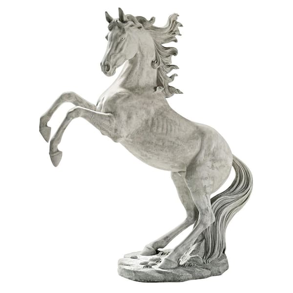 Design Toscano 82 In H Unbridled Power Equestrian Horse Life Size Statue Ky1814 The Home Depot Design Toscano 82 In H Unbridled Power, Rearing Horse Garden Statue