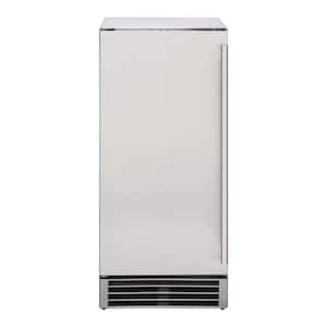 15 in W, Premium Outdoor Self-Contained Ice Machine, 65 lbs, Full Dice Ice Cubes, Energy Star Listed, in Stainless Steel