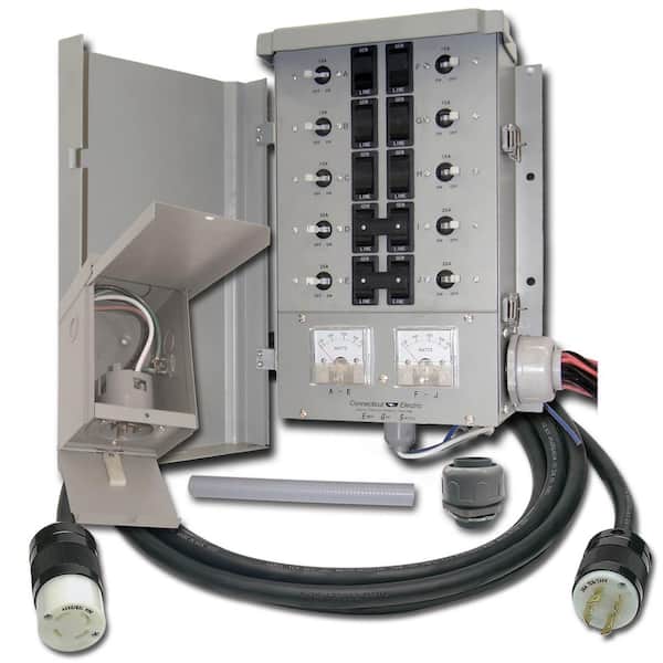 Connecticut Electric 30-Amp 10-Circuits G2 Manual Transfer Switch Kit