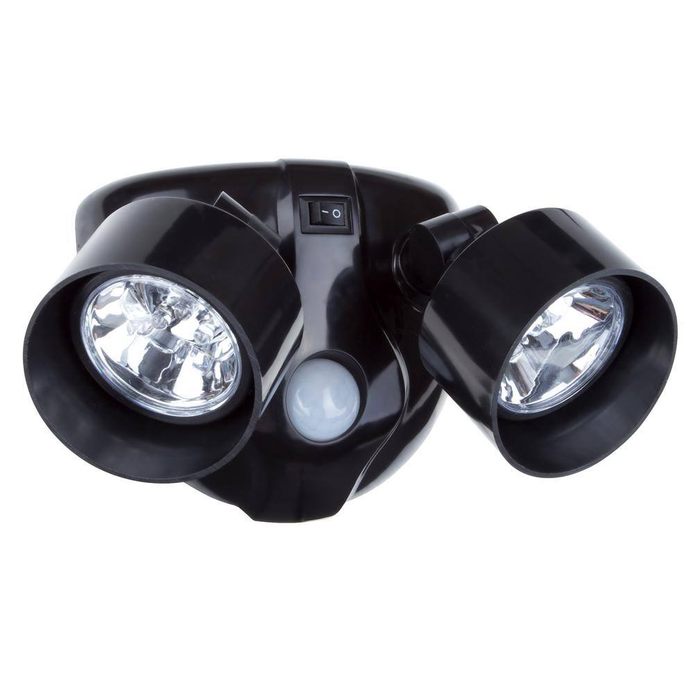 Black Dual Head Motion Sensor LED Security Light