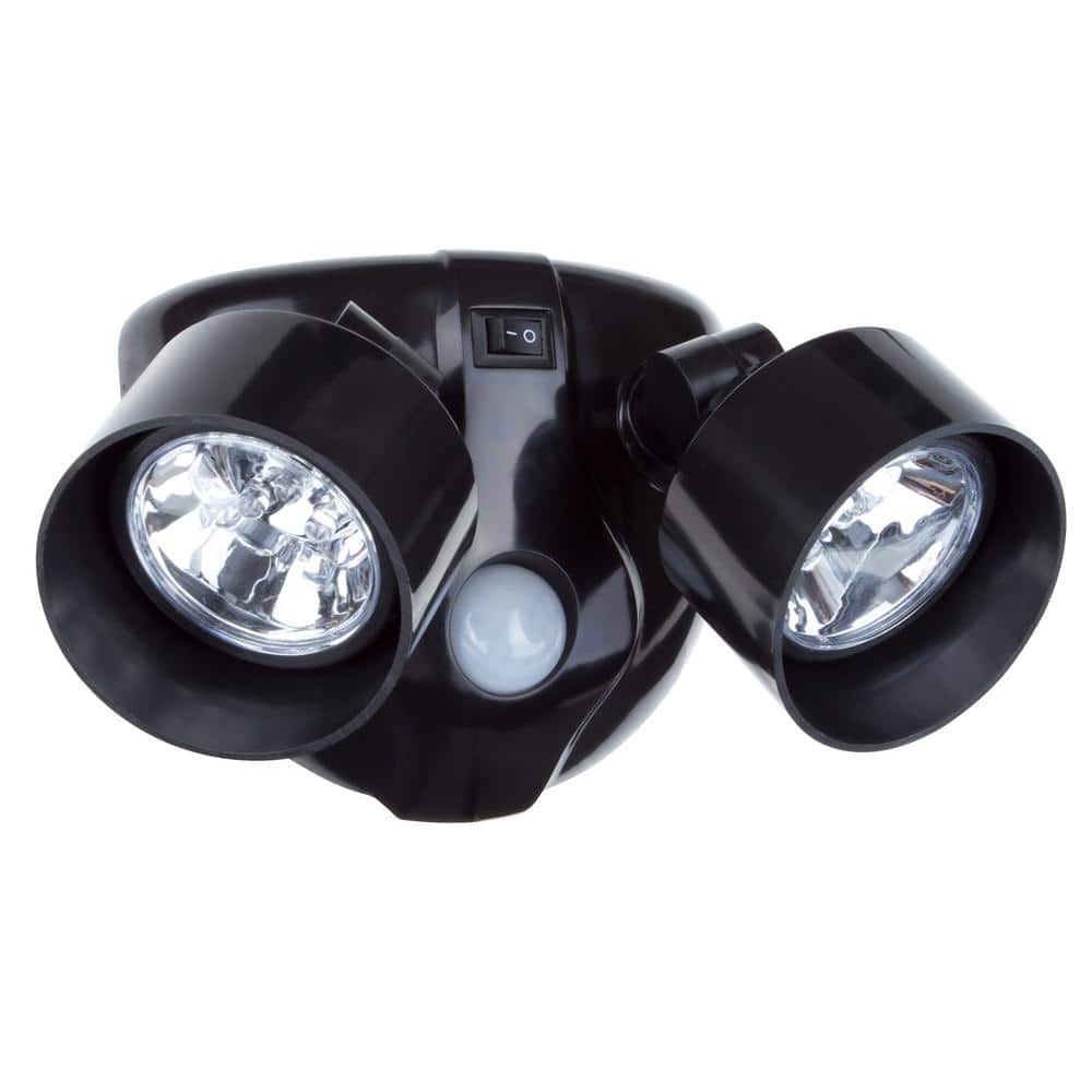 Black Dual Head Motion Sensor LED Security Light