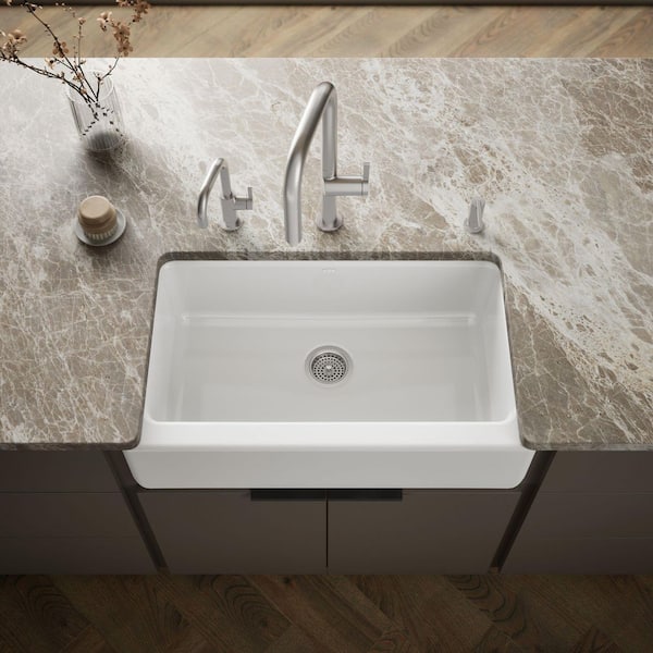 ksks ksks　s KOHLER Dickinson 19.56 in. Undermount Single Bowl White Cast Iron