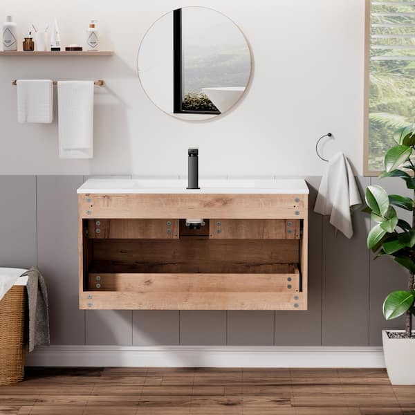 eclife 36 in. W x 18.1 in. D x 18.1 in. H Single Sink Bath Vanity