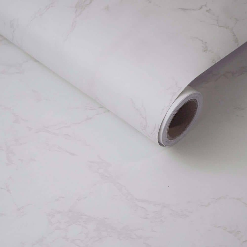 Matte Contact Paper TUKTUK Textured White Peel and Stick Wallpaper Roll Self-Adhesive Matte ...