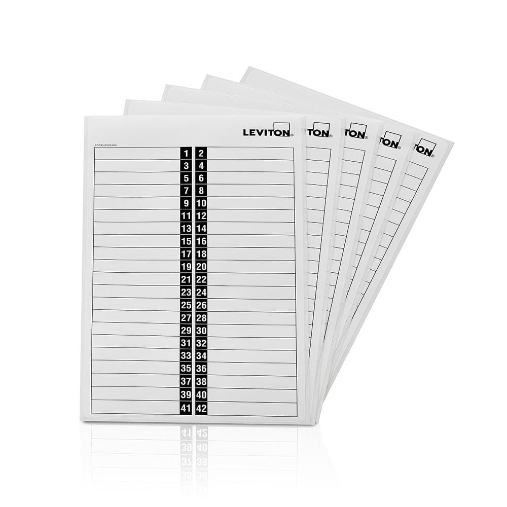 Leviton Load Center Identification Stickers-LSTIK - The Home Depot Inside Electrical Panel Labels Template