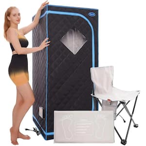 Comfort Heat Pro 1-Person Indoor Full Body Black Portable Infrared Sauna Tent with FCC Certification