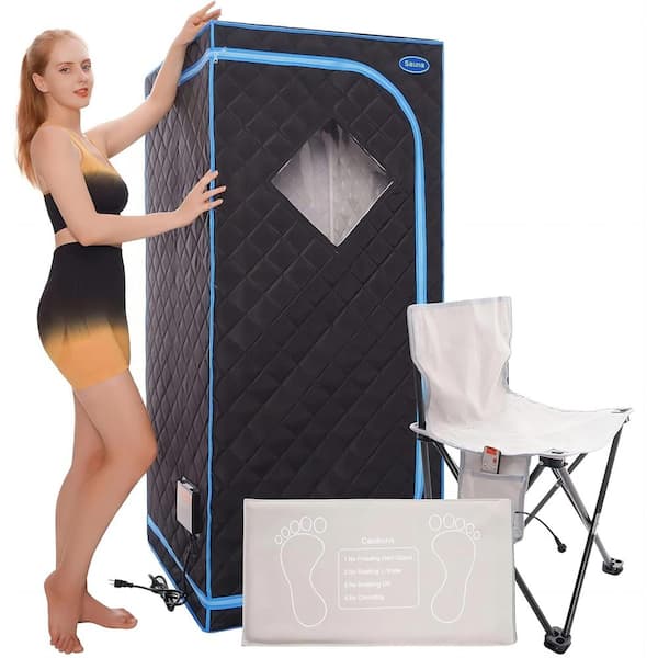Nivencai Comfort Heat Pro 1-Person Indoor Full Body Black Portable Infrared Sauna Tent with FCC Certification