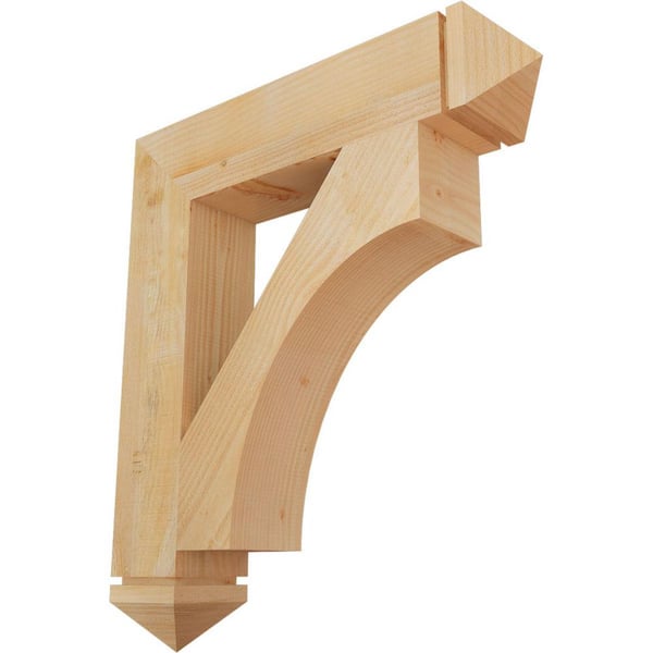Ekena Millwork 6 in. x 34 in. x 30 in. Douglas Fir Westlake Arts and Crafts Rough Sawn Bracket
