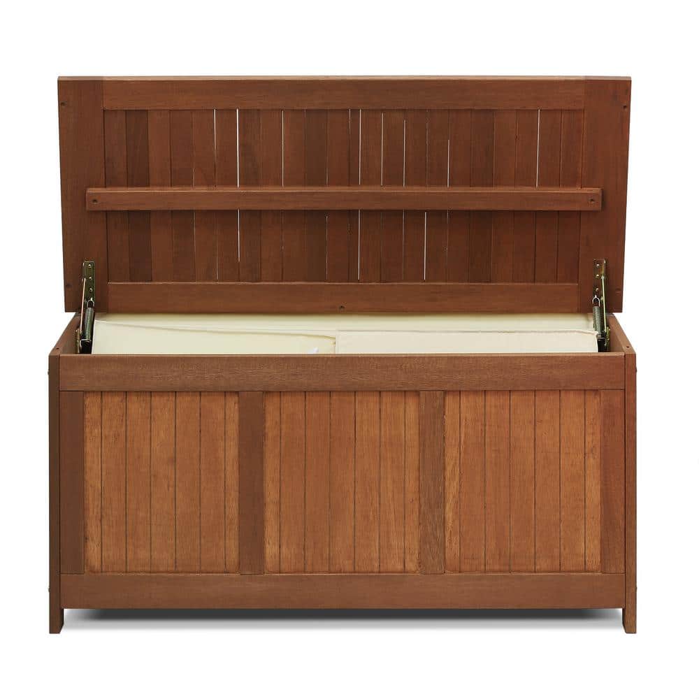 Natural Hardwood Outdoor Storage Deck Box