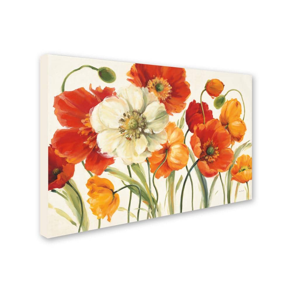 16x24 Colorful Poppies Canvas Wall Art