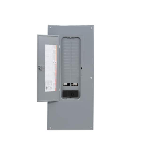 Square D - Homeline 200 Amp 30-Space 60-Circuit Indoor Main Breaker plug-on neutral Electrical Panel with Cover(HOM3060M200PCVP)