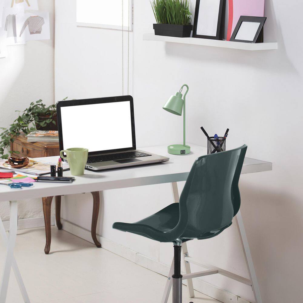 16 Sleek Essentials Looped Desk Lamp with USB Ports, Sage Green for Office or Nightstand price history on PriceWatchPro