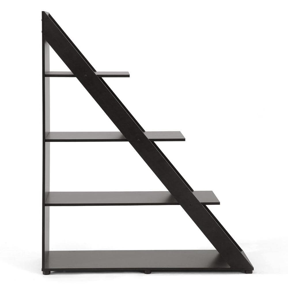 Psinta Dark Brown Modern Ladder Shelving Unit