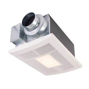 WhisperWarm DC 50-80-110 CFM Ceiling Exhaust Fan with LED Light/Night Light and Heater