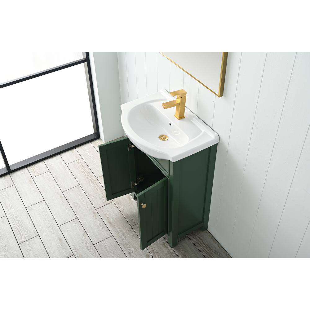 Marian Green 24" Single Sink Vanity with Porcelain Top