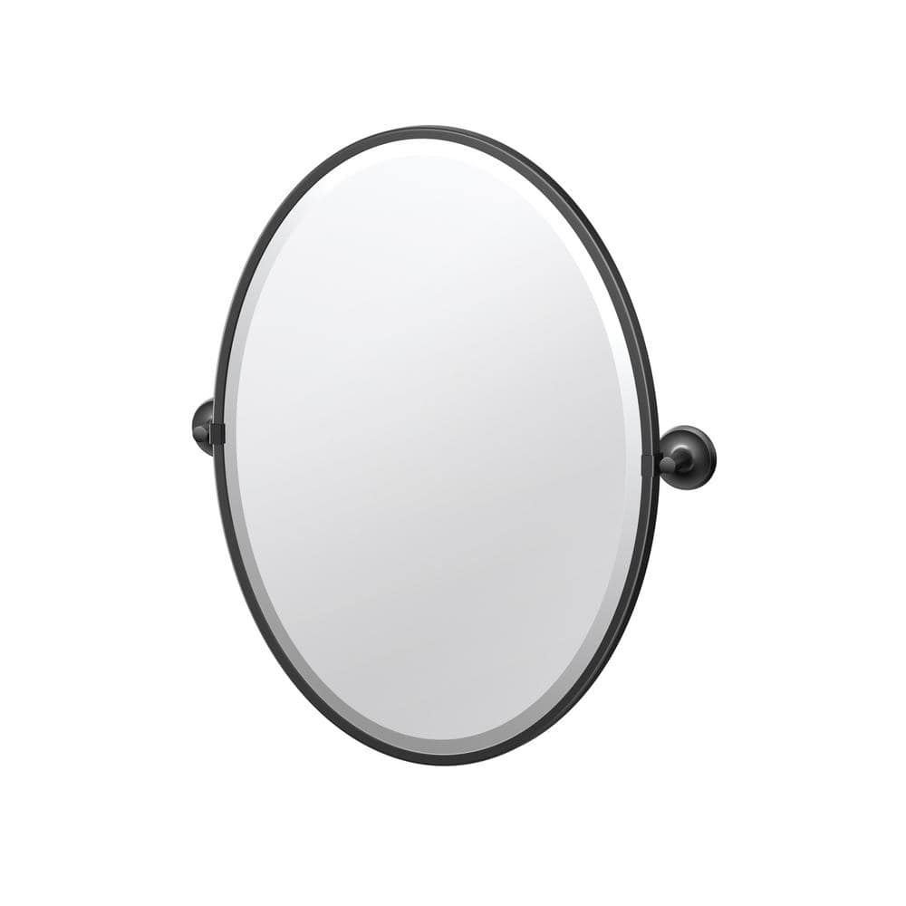 Matte Black Gatco 4249MX Latitude II Oval Mirror