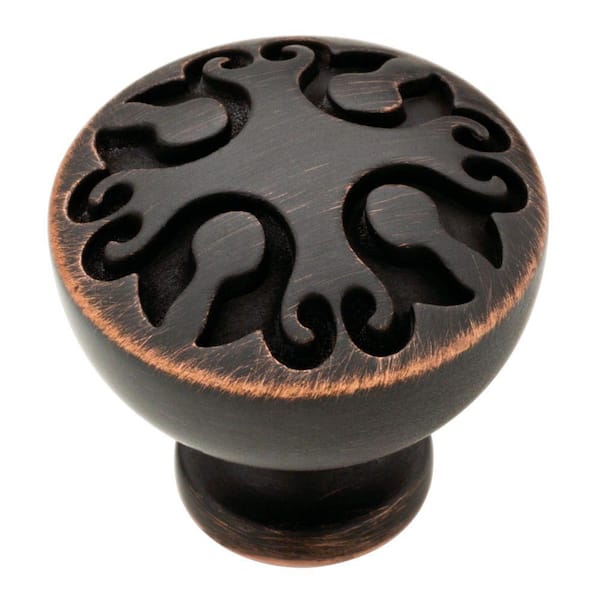 Liberty Angevine 1-3/16 in. (30 mm) Bronze with Copper Highlights Round Cabinet Knob