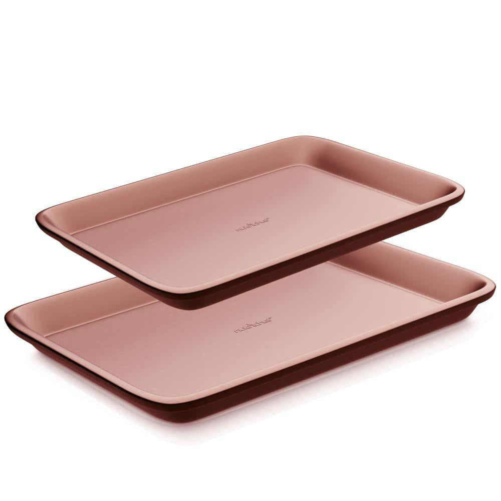 NutriChef Kitchen Oven Baking Pans - Deluxe Non-Stick Bake Tray Sheet  Bakeware Set, Ceramic Style (6-Pieces) NCBK6CT5.5 - The Home Depot