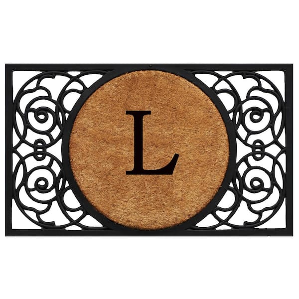 Calloway Mills Armada Circle 18 in. x 30 in. Monogram L Door Mat