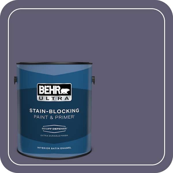 BEHR ULTRA 1 gal. #PMD-90 Luscious Purple Extra Durable Satin Enamel Interior Paint & Primer