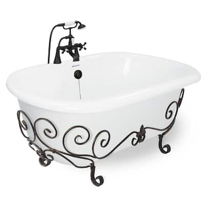 Pedestal Bathtub Slipper (Includes Faucet and Drain) – American Bath Factory