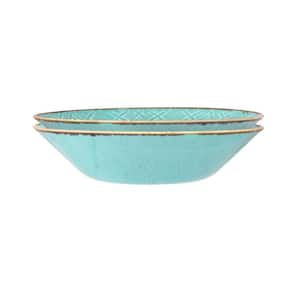 Christina Seasons 2 Piece Porcelain Turquoise Salad Bowl Set