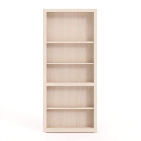 36 in. x 80 in. Flush Mount Ready-to-Assemble Unfinished Maple Interior Bookcase Door with Trim Molding