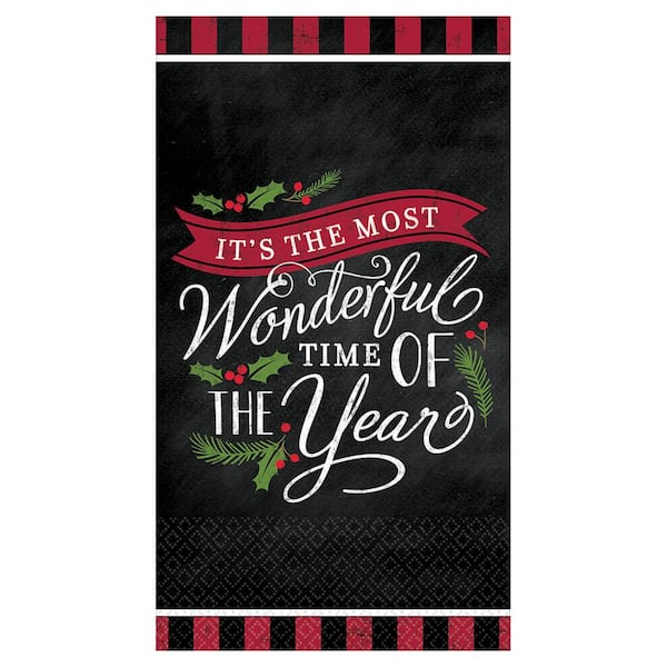 Amscan Most Wonderful Time 3 in. x 3.75 in. Paper Christmas 9 oz. Cups  (18-Count, 3-Pack) 731882 - The Home Depot