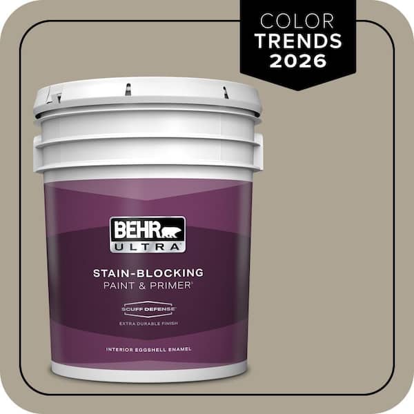 BEHR ULTRA 5 gal. Home Decorators Collection #HDC-NT-14 Smoked Tan Extra Durable Eggshell Enamel Interior Paint & Primer