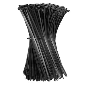 500 PACK 8 IN THIN ZIP TIES NYLON BLACK 18 LBS UV WEATHER RES WIRE CABLE BCT8S 