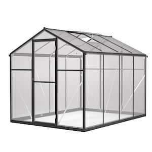 6 ft. x 8 ft. Outdoor Aluminum Large Walk-in Polycarbonate Greenhouse, with Lockable Doors, Ventilation Windows