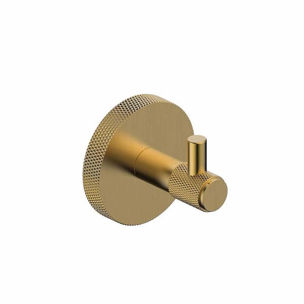 WS Bath Collections Klass WSBC 256808 Knob Robe Towel Hook in Brushed Gold