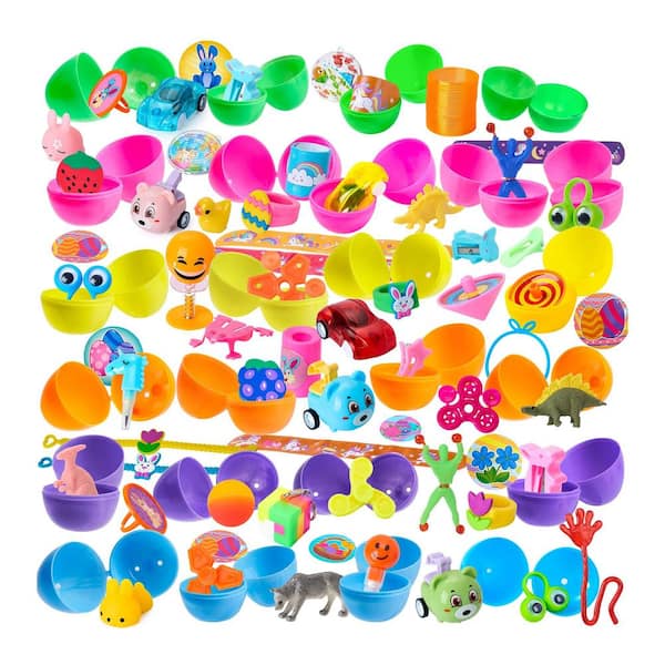 Joyfy 2.3 in. H 200 Colorful Prefilled Easter Eggs with toys